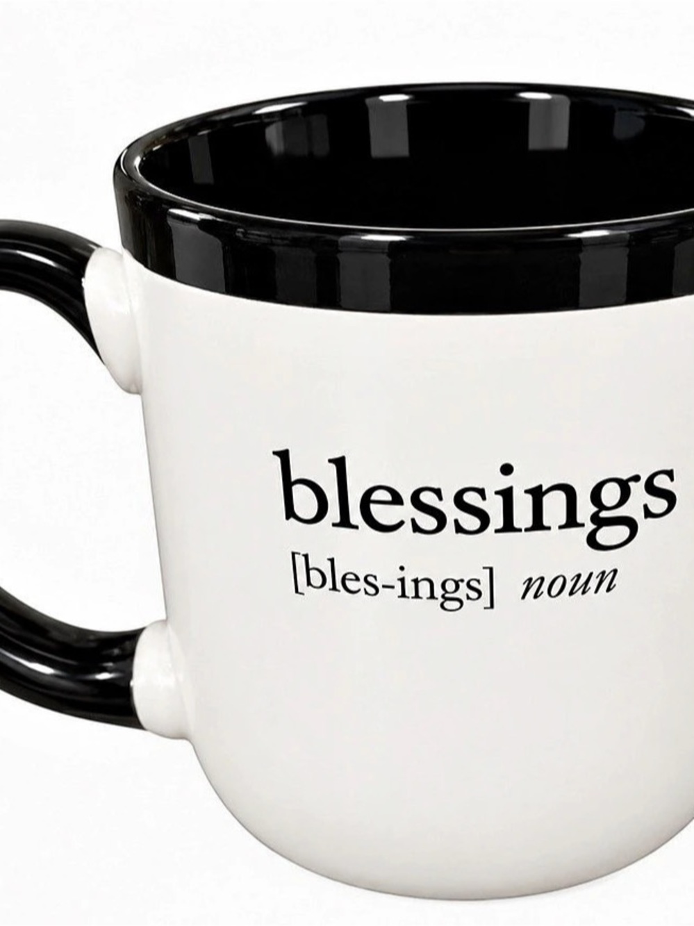 Blessings Mug in White & Black